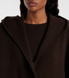 Jardin des Orangers Hooded wool and cashmere cape