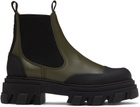 GANNI Green Low Chelsea Boots