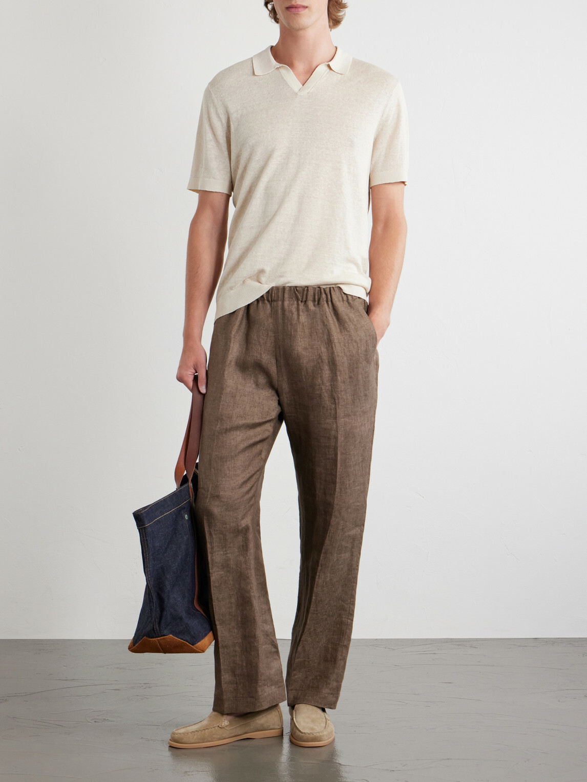 Onia - Johnny Linen Polo Shirt - Neutrals