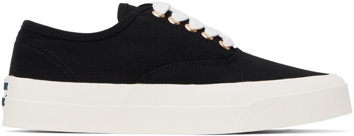 Photo: Maison Kitsuné Black Laced Sneakers