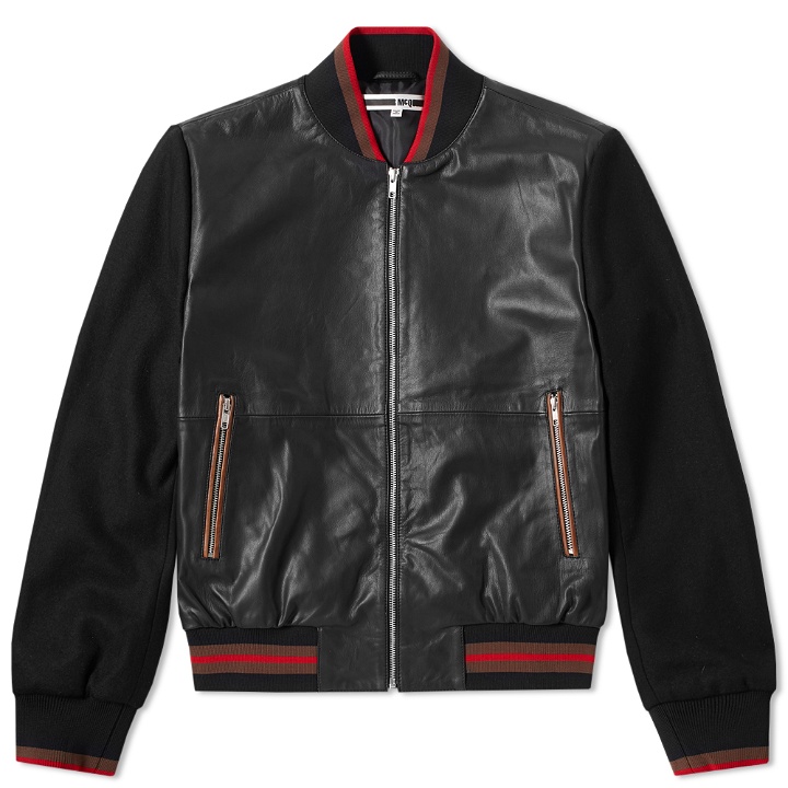 Photo: McQ by Alexander McQueen Soft Leather Varsity Jacket