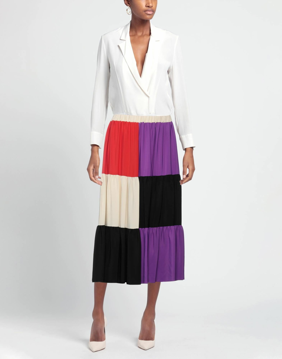 Jucca Womens Midi skirt in Purple