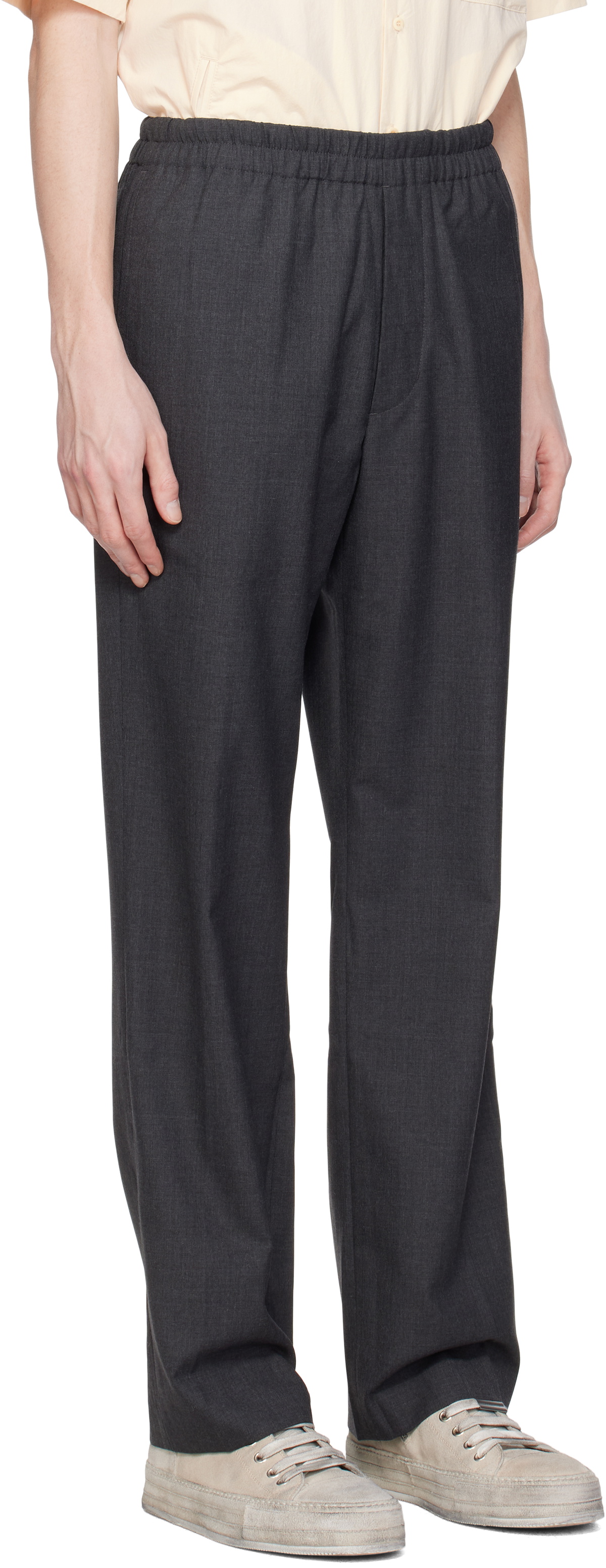 DOCUMENT Gray English Wool Four Pocket Trousers