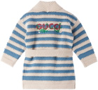 Gucci Baby Beige & Blue Striped Cardigan