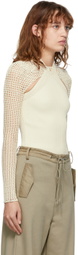 Dion Lee Off-White Crochet Stirrup Top