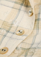 Vivienne Westwood Stormy Checked Distressed Cotton-blend Jacket Ecru