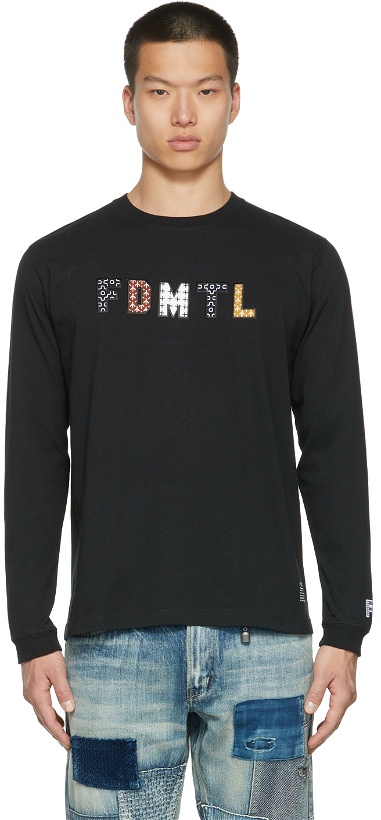 Photo: FDMTL Black Sashiko Logo Long Sleeve T-Shirt