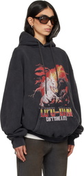 LU'U DAN Gray 'Year of the Horse' Oversized Hoodie