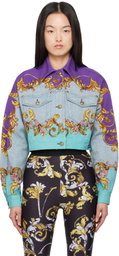 Versace Jeans Couture Multicolor Outline Barocco Denim Jacket