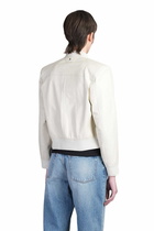 Salvatore Santoro Bomber Jacket In Beige Leather