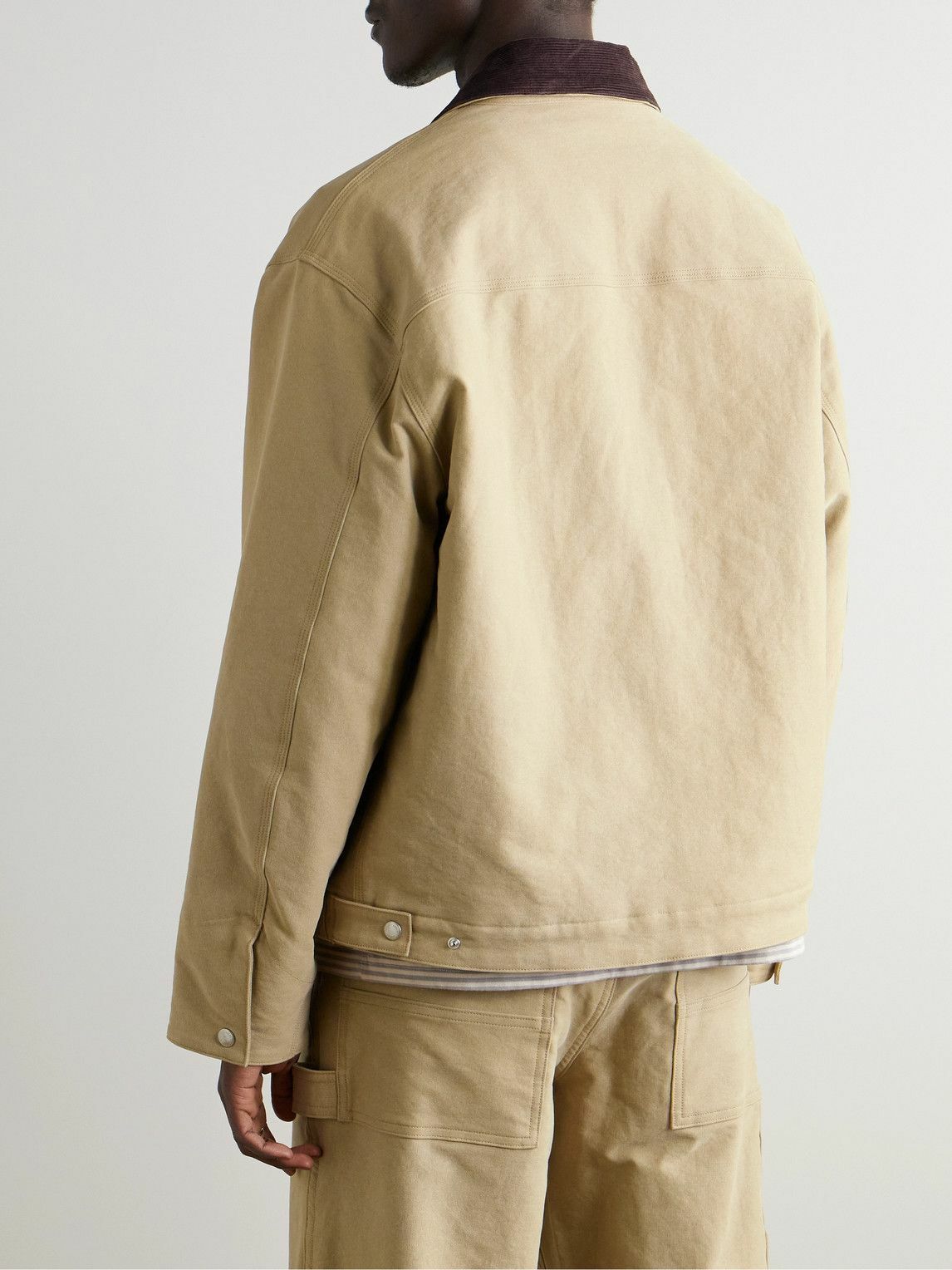 AGOLDE - RSVP GALLERY District Corduroy-Trimmed Cotton-Twill Jacket - Neutrals
