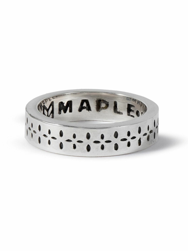 Photo: MAPLE - Bandana Engraved Silver Ring - Silver