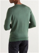 Sunspel - Slim-Fit Merino Wool Sweater - Green