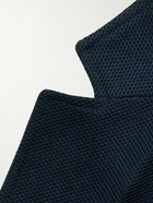 Sunspel - Unstructured Cotton-Piqué Blazer - Blue