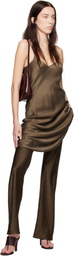 Silk Laundry Brown Bias Cut Lounge Pants