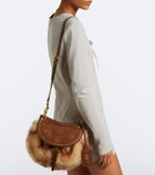Miu Miu Rendez-vous studded shearling tote bag
