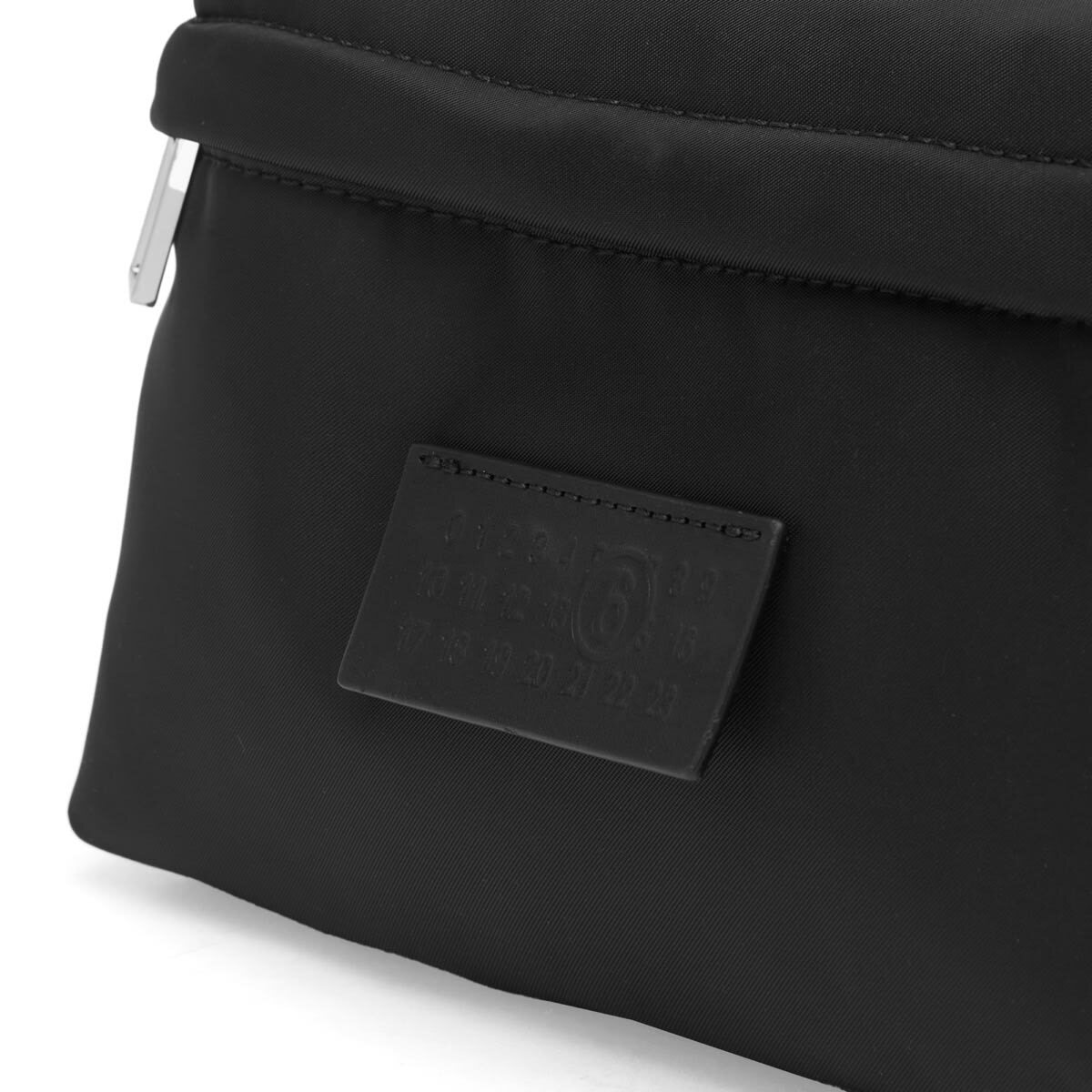 MM6 Maison Margiela Men's Mylon Pockets Belt Bag in Black 