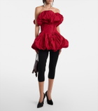 Magda Butrym Gathered cotton-blend taffeta minidress