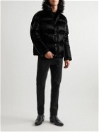 SAINT LAURENT - Quilted Glossed-Shell Down Jacket - Black