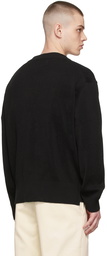 Solid Homme Black Cotton Cardigan