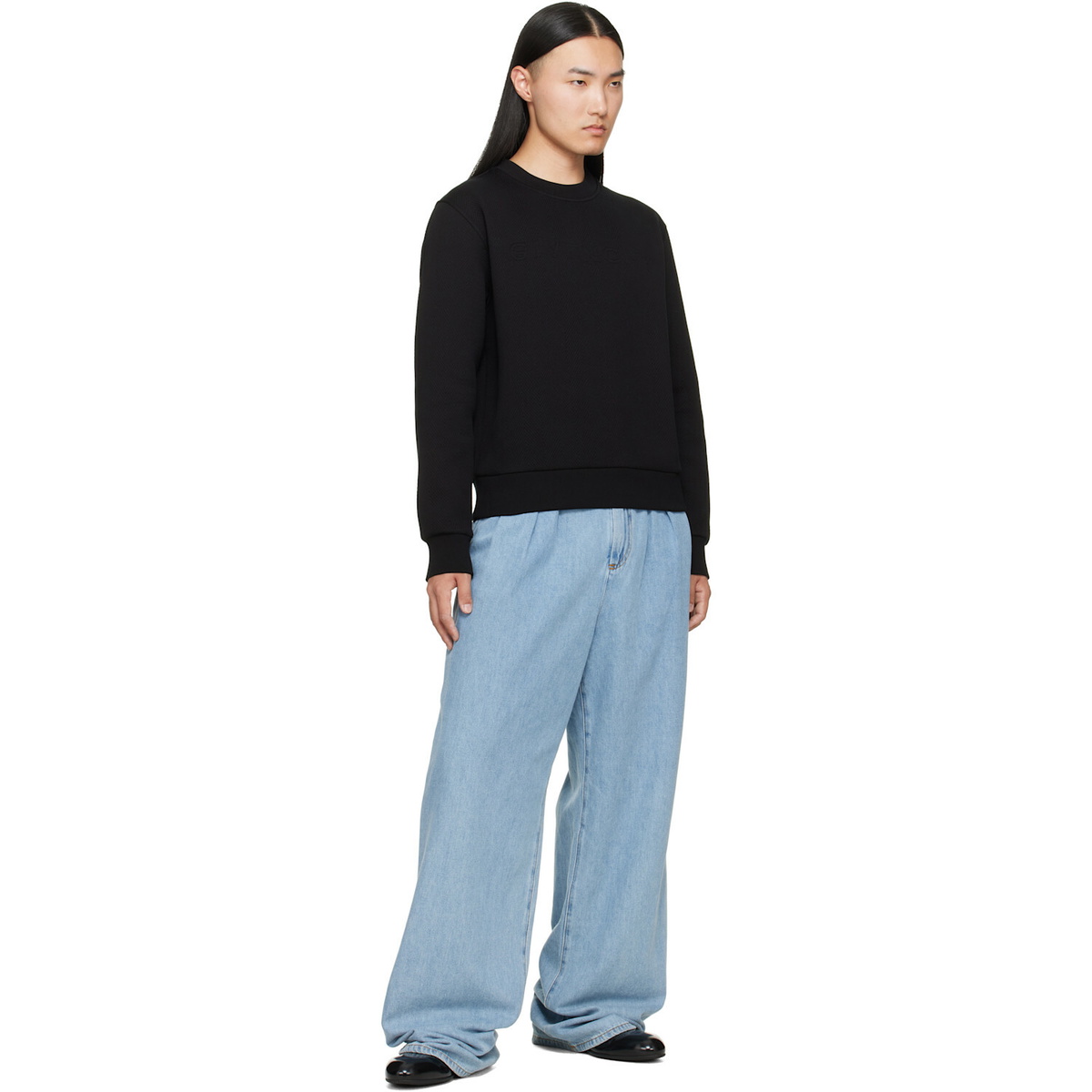 Givenchy Black Herringbone 'Givenchy Jacquard' Sweatshirt