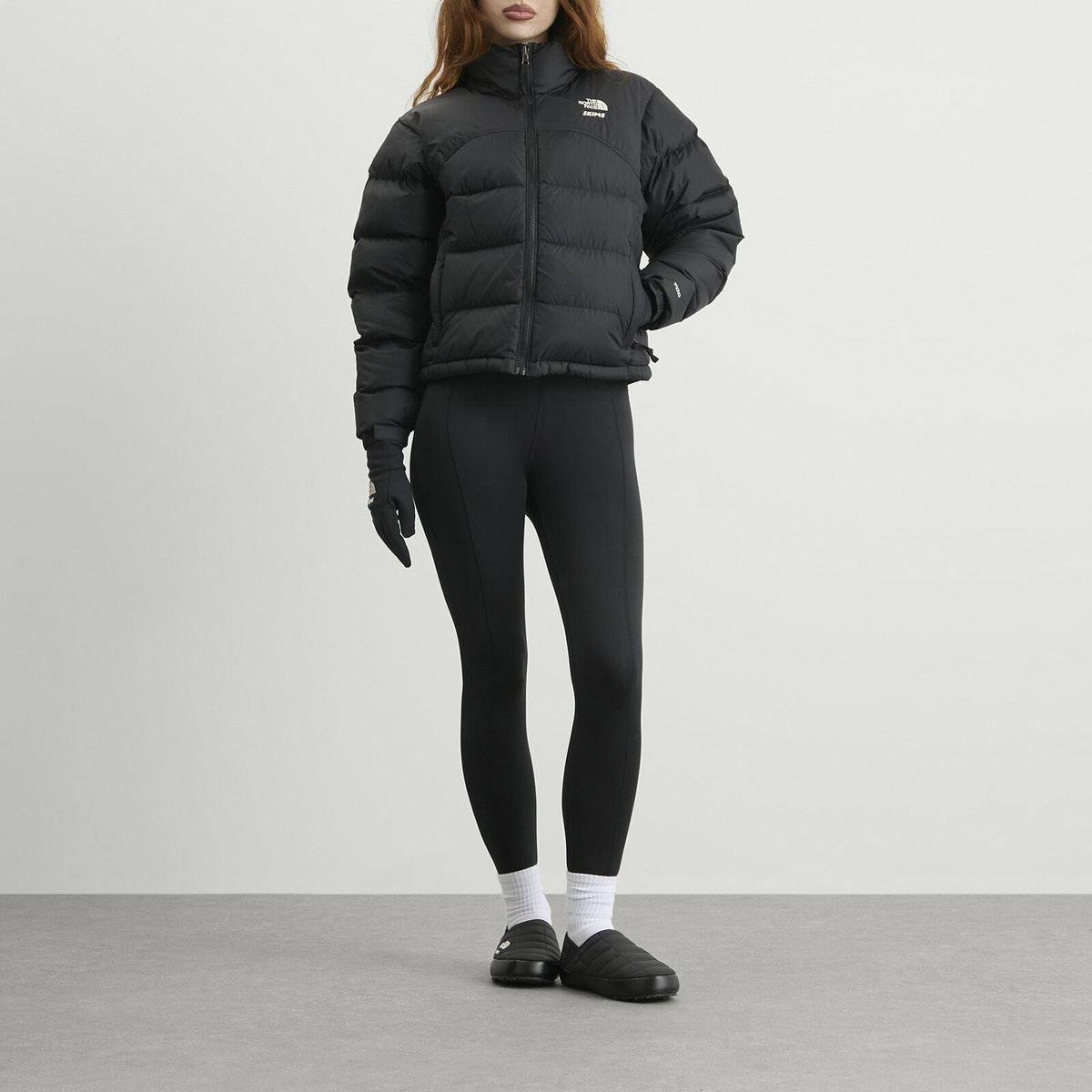 The North Face Women's x SKIMS 2000 Retro Shrunken Nuptse in The North Face Women's x SKIMS 2000 Retro Shrunken Nuptse in