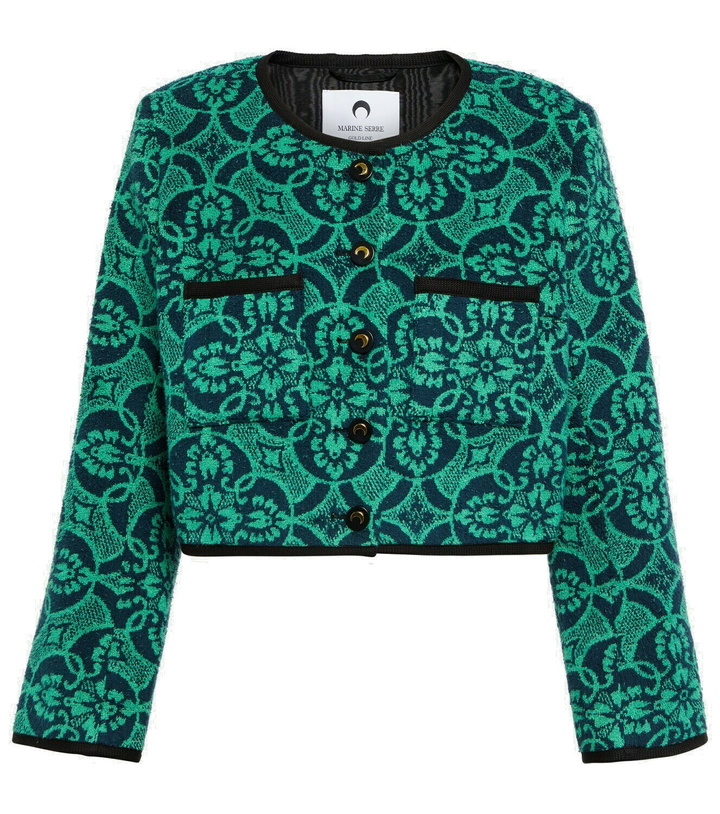Photo: Marine Serre - Jacquard cropped cotton jacket