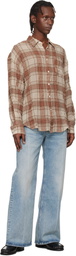 HOPE Brown Wide-Fit Shirt