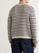 Aimé Leon Dore - Striped Open-Knit Cotton-Blend Sweater - Multi