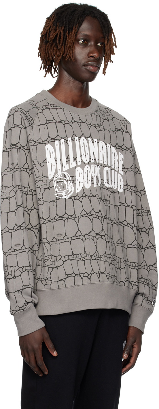 Billionaire Boys Club Gray Printed Sweatshirt Billionaire Boys Club