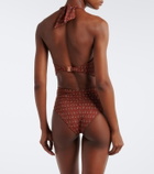 Johanna Ortiz Printed halterneck bikini top