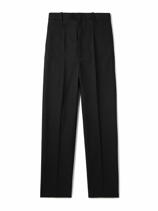 Photo: Jil Sander - Straight-Leg Grain de Poudre Wool Trousers - Black