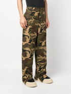PALM ANGELS - Camouflage Print Cotton Trousers