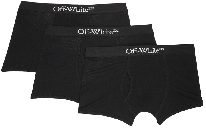 Photo: Off-White Three-Pack Rib Logo Boxers
