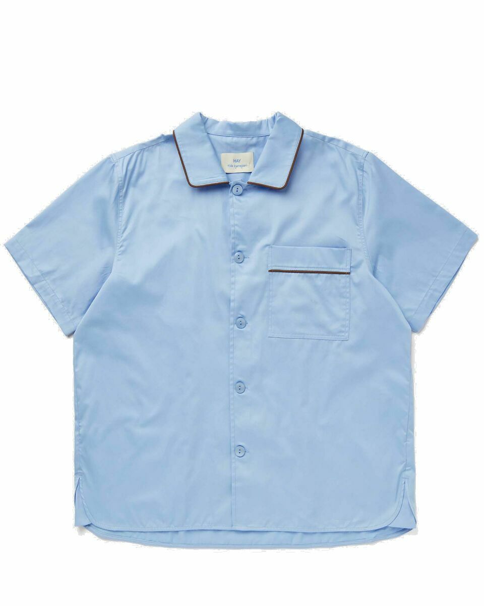 Photo: Hay Outline Pyjama S/S Shirt Blue - Mens - Sleep  & Loungewear