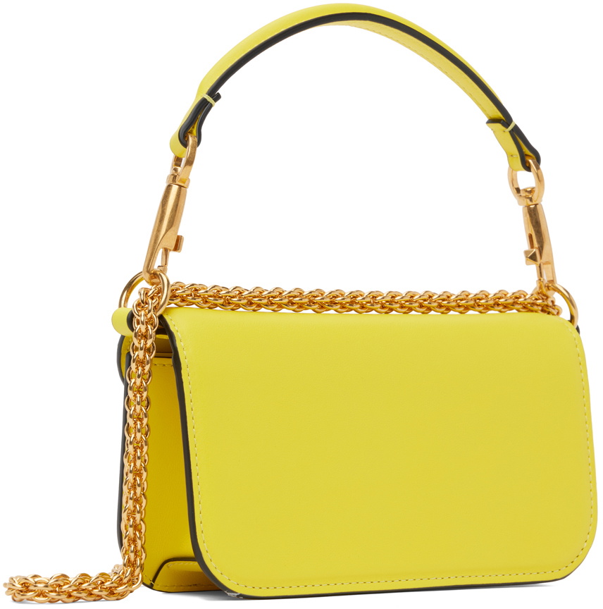 Valentino Garavani Yellow Small Locò Baguette Bag Valentino Garavani