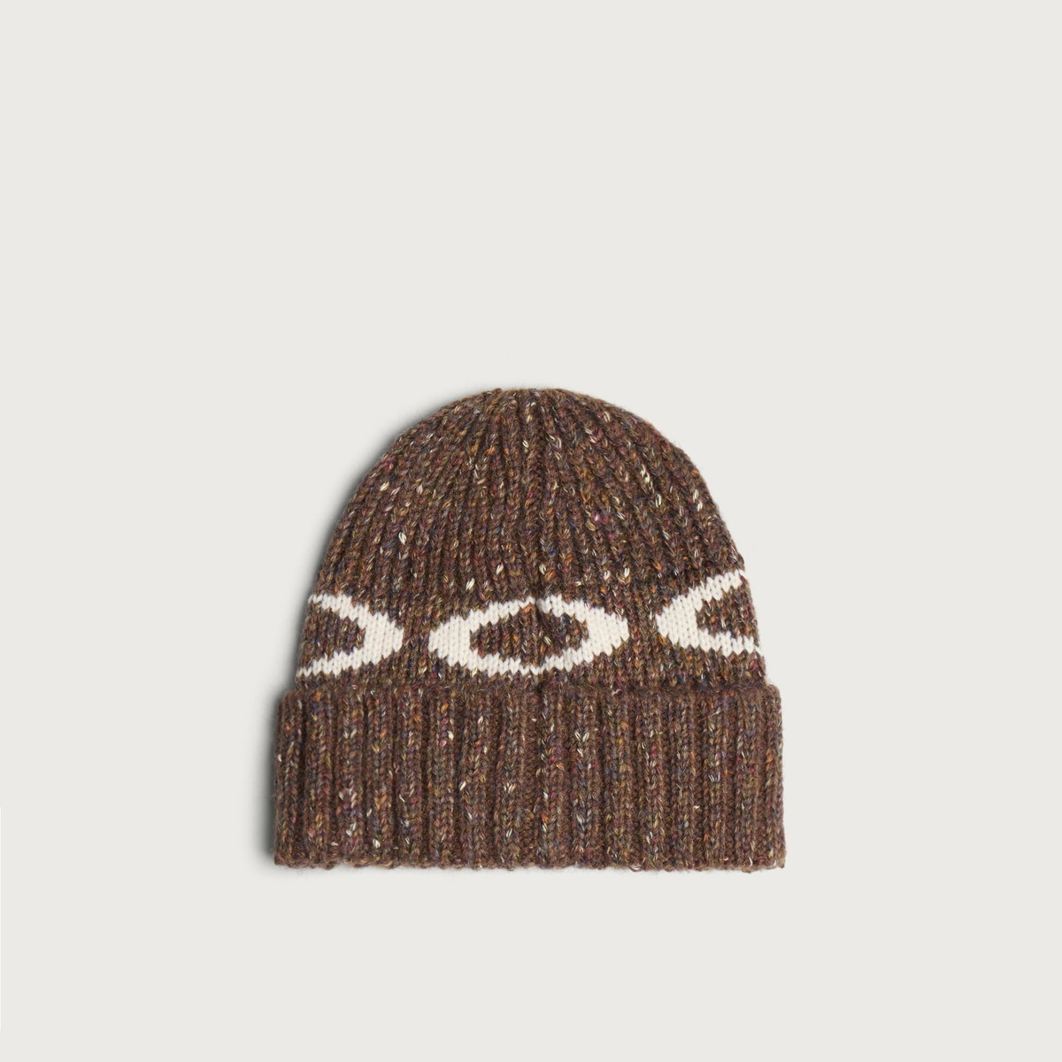 Oakley Men's Ellipse Ribbed Beanie in Dark Umber