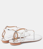 Aquazzura Almost Bare metallic thong sandals