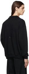 Sasquatchfabrix. Black Talisman Embroidered Half-Zip Sweatshirt