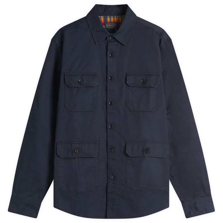 Photo: Pendleton Men's Patchwork Explorer Shirt in Navy