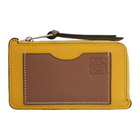 Loewe Yellow and Brown Coin Card Holder