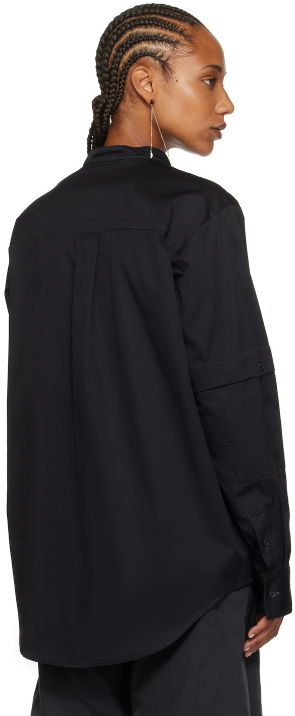 LEMAIRE Black Band Collar Shirt