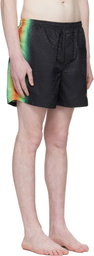 Casablanca Black Monogram Swim Shorts