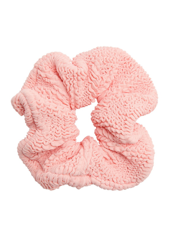 Photo: Hunza G Seersucker Scrunchie - Peach - One Size