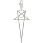 Rick Owens Silver Big Pentagram Keychain