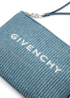 Givenchy Travel Woven Raffia Pouch - Blue - One Size