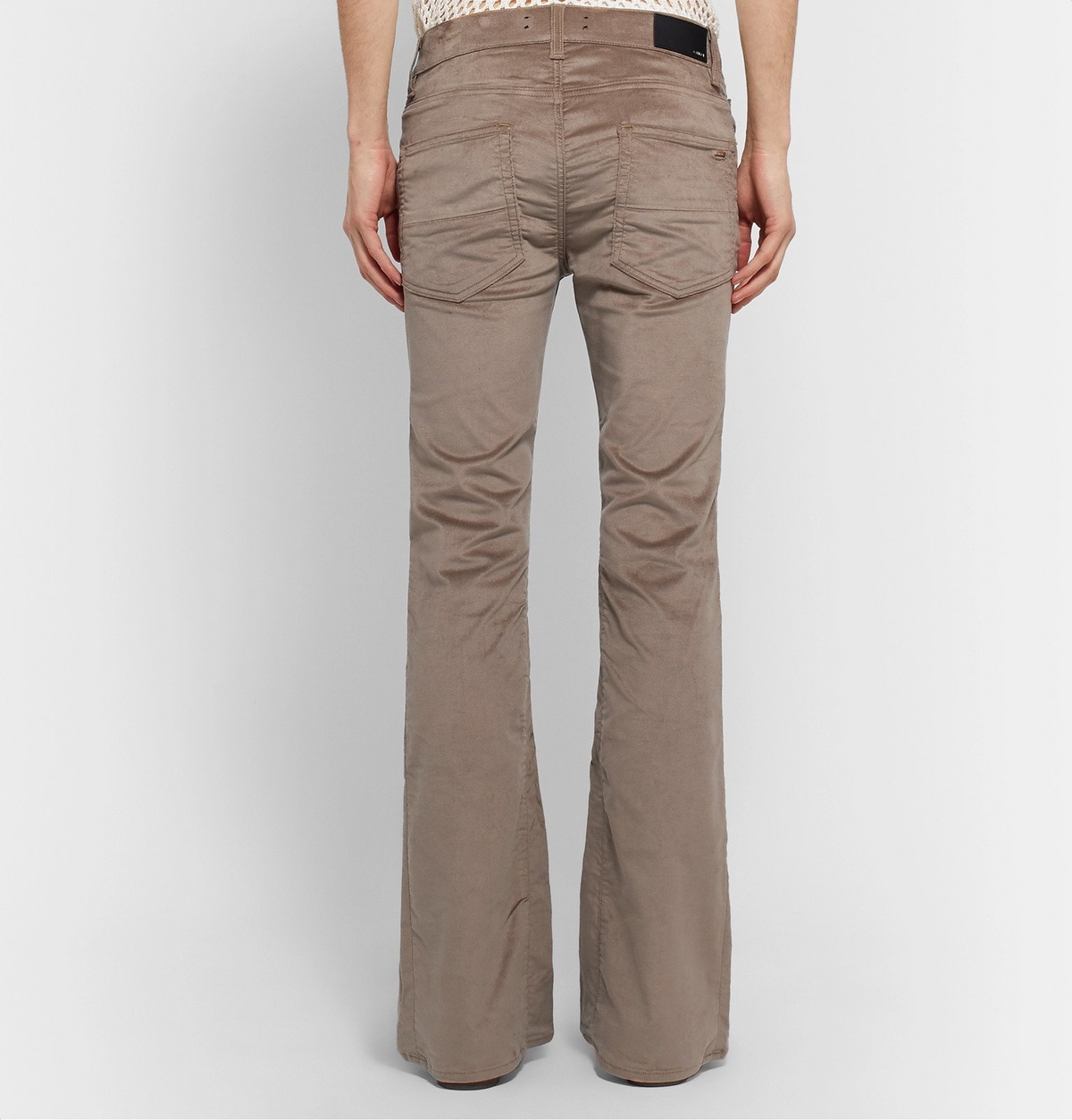 Amiri Velour Flare-leg Velvet Pants in Brown for Men