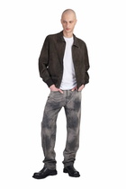 Salvatore Santoro Bomber Jacket In Brown Leather