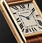 Cartier - Tank Louis Cartier 34mm 18-Karat Gold and Alligator Watch - Men - Cream
