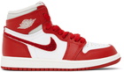 Nike Jordan Kids White & Red Jordan 1 Retro High OG Little Kids Sneakers